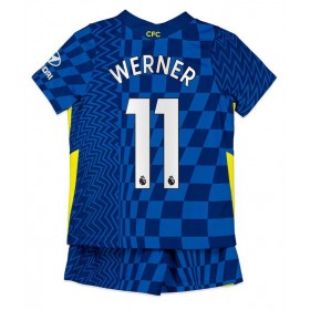 Fußballtrikots Chelsea Timo Werner 11 Kinder Heimtrikotsatz 2021-2022